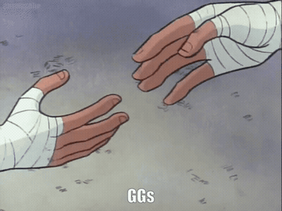 Hands With Bandages Reaching Out Saying GGS GIF