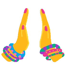 Hands With Colorful Bangles Sticker