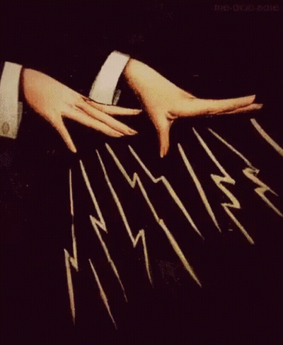Hands With Lightning Bolts GIF