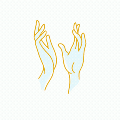 Hands With Porship Above GIF