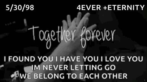 Hands With Together Forever Text GIF