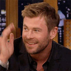 Handsome Chris Hemsworth Groom Hair GIF