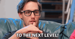Handsome Guy Motions Level Up  GIF