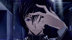 Handsome Lelouch Lamperouge Showing Off GIF