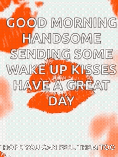 Handsome Man Sending Wake Up Kisses GIF