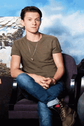 Handsome Tom Holland Heart Hands GIF