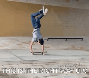 Handstand Skateboard Trick GIF