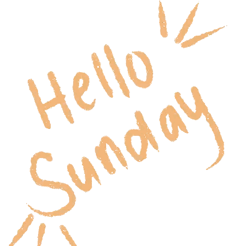 Handwritten Hello Sunday Message Sticker