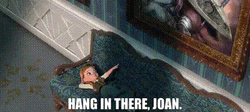 Hang In There Joan Wall Painting GIF
