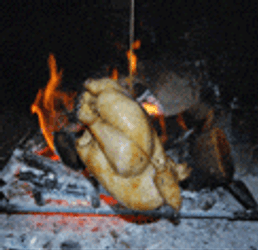 Hanging Chicken Charcoal Gril GIF