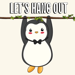 Hanging Out Pudgy Penguin GIF