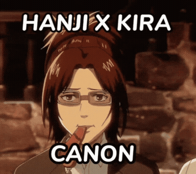 Hanji X Kira Canon With Cartoon Girl GIF