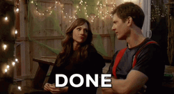 Hanna And Caleb Done And Done Talking GIF