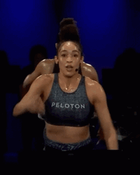 Hannah Frankson Peloton Sweating Work Out GIF