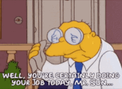 Hans Moleman Hot Sun Burning GIF