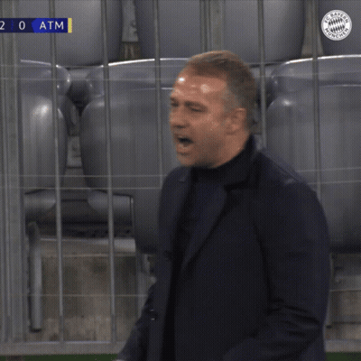 Hansi Flick Cheering GIF