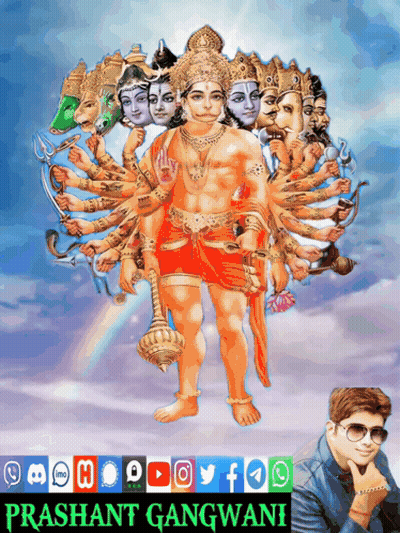 Hanuman With Many Faces Prashant Gangwani GIF