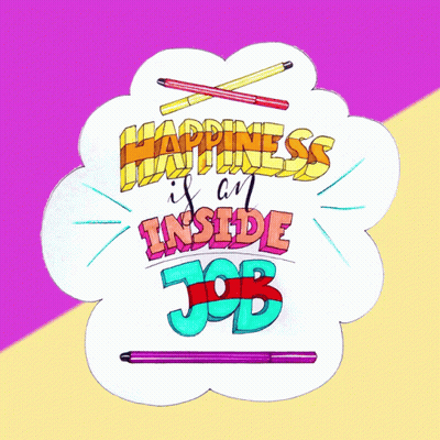 Happiness Is An Inside Job Drawing GIF