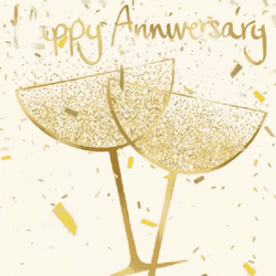 Happy 10Th Anniversary Falling Confetti GIF