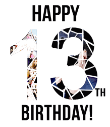 Happy 13Th Birthday Simple Greeting GIF