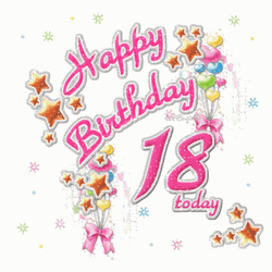 Happy 18Th Birthday Sparkling Greeting GIF