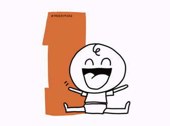 Happy 1St Birthday Animated Baby Number One GIF