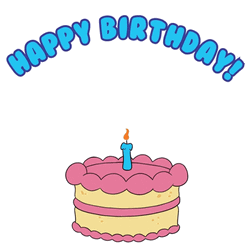 Happy 1St Birthday Cake With A Giraffe GIF
