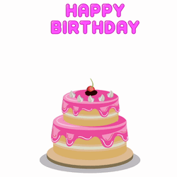 Happy 1St Birthday Cake With Unicorn GIF