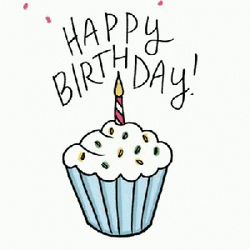 Happy 1St Birthday Cupcake With Candle GIF