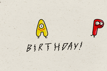 Happy 1St Birthday Letters With Faces GIF
