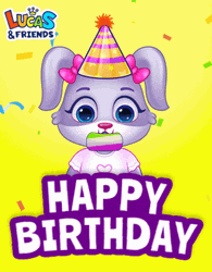 Happy 1St Birthday Ruby Blowing Party Horn GIF