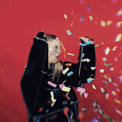 Happy 2 Year Work Anniversary Scattered Confetti GIF