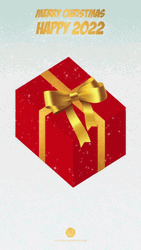 Happy 2022 Happy New Year Red Gift Box GIF