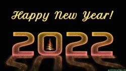 Happy 2022 New Year Logo Sticker GIF