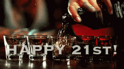 Happy 21 St Drinking Shot GIF