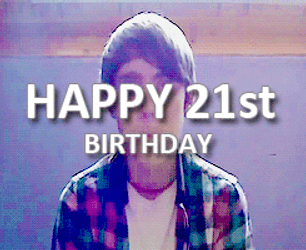 Happy 21St Birthday Man Pointing Downwards GIF