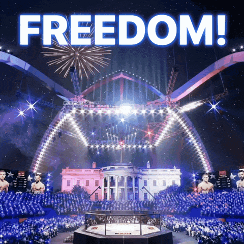 Happy 250Th Poster With Boxing Ring At White House GIF