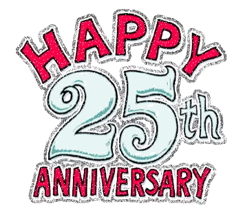 Happy 25Th Anniversary Sign Sticker