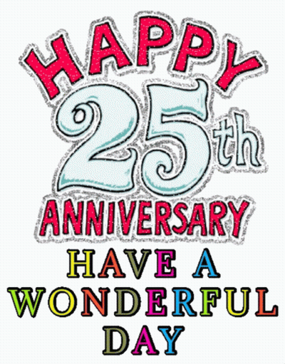 Happy 25Th Anniversary Wonderful Day GIF