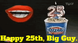 Happy 25Th Birthday Big Guy Greeting GIF