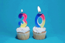 Happy 30Th Birthday You're Old Cupcake Chocolate Syrup GIF