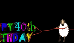 Happy 40Th Birthday Animated Sheep Greeting GIF