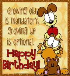Happy 40Th Birthday Garfield Greetings GIF