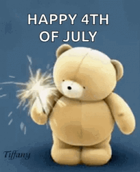 Happy 4Th Cute Little Bear GIF
