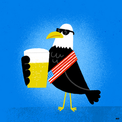 Happy 4Th Eagle Beer GIF