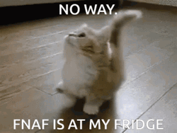 Happy 4Th Excited Fluffy Cat FNAF Meme GIF