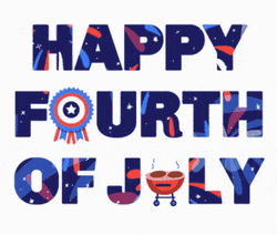 Happy 4Th Of July Aesthetic Firework Text Animation GIF