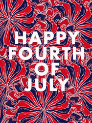 Happy 4th Of July Aesthetic Pattern Swirls