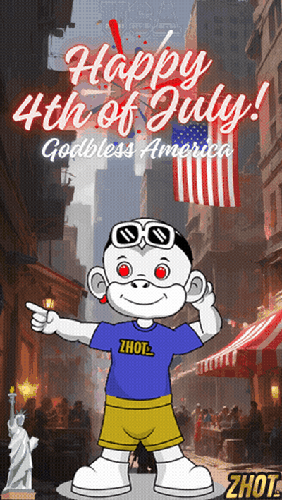 Happy 4Th Of July America Goddess Poster GIF
