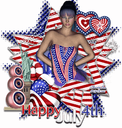 Happy 4Th Of July American Girl US Pride GIF
